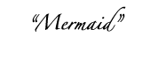 mermaid title of greeting card (handmade)