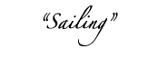 sailing title of greeting card (handmade)