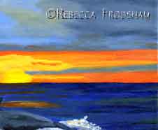 sunset in santa barbara channel art print
