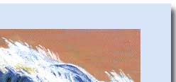 wave breaking in greeting card image