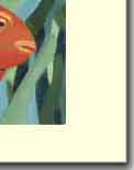 handmade greeting card and fish painting