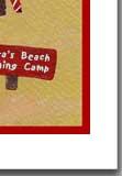santas beach training camp holiday greeting cardcard