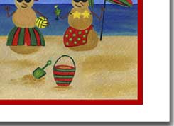 holiday bech sand people holiday greeting cardcard