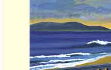 waves themed beach handmade greeting card