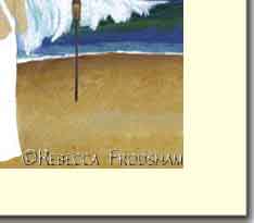 marriage on the beach handmade greeting card